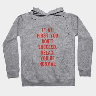 If At First You Don't Succeed Relax You're Normal Hoodie